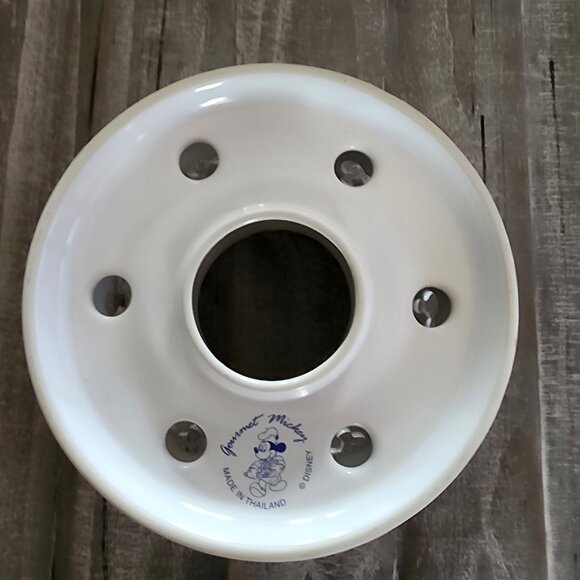 Disney Mickey Mouse Ceramic Candle Topper Holder Gourmet Mickey Blue White - Picture 6 of 7